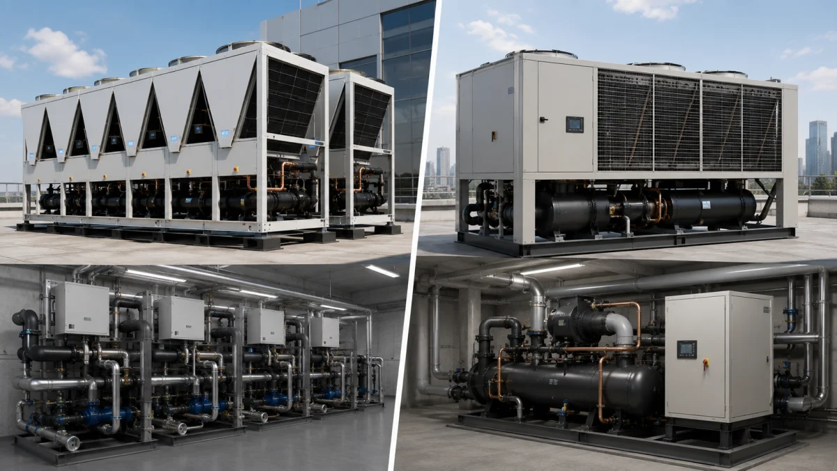 Modular chiller and one central cooling machine